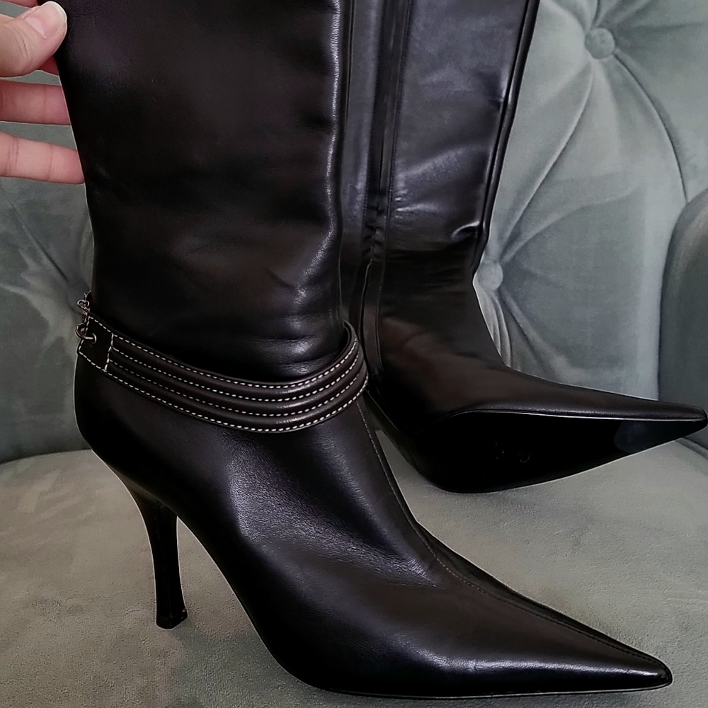 NWT Bruno Magli tall boots pointed toe size 36 - Picture 6 of 16